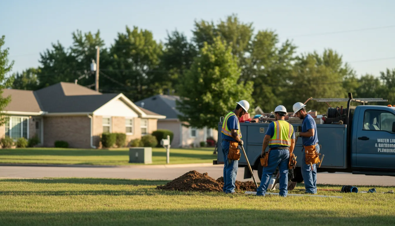 Residential water line and bathroom plumbing service in Lake Charles, LA